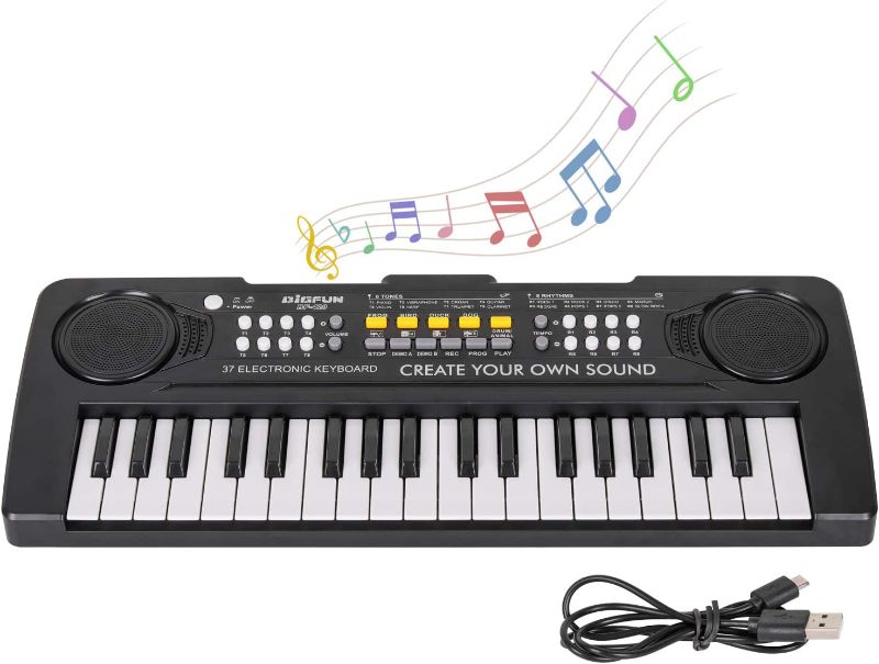 Photo 1 of 37 Key Piano Keyboard for Kids Musical Toys for 3 4 5 6 Year Old Girls Kids Piano Portable Music Keyboard Electronic Educational Learning Toy for Boys Girls Birthday Gifts