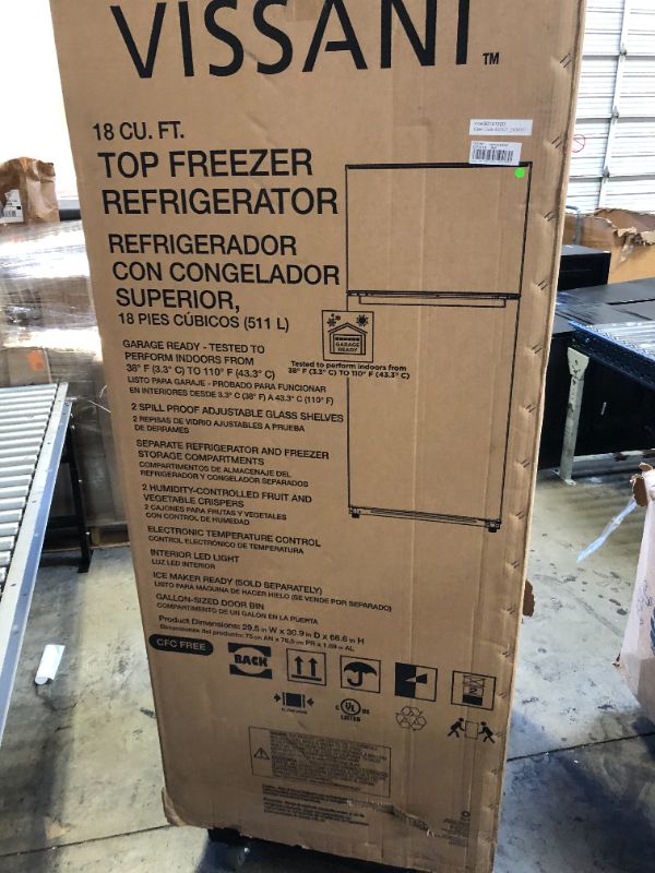 Photo 3 of 18 cu. ft. Top Freezer Refrigerator in Stainless Steel Look
