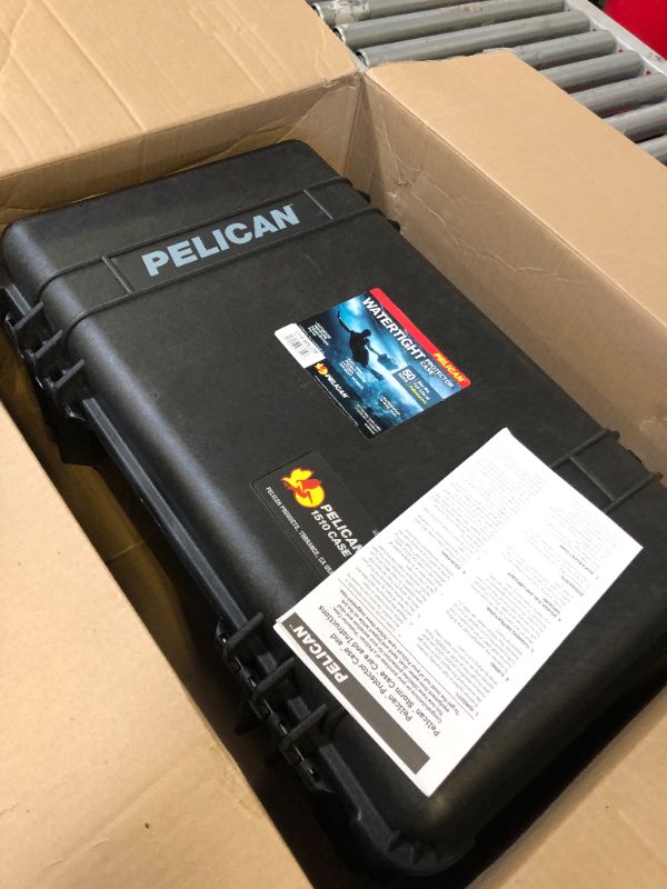 Photo 1 of Pelican 1510 Case With Foam (Black) Black Case Only With Foam
