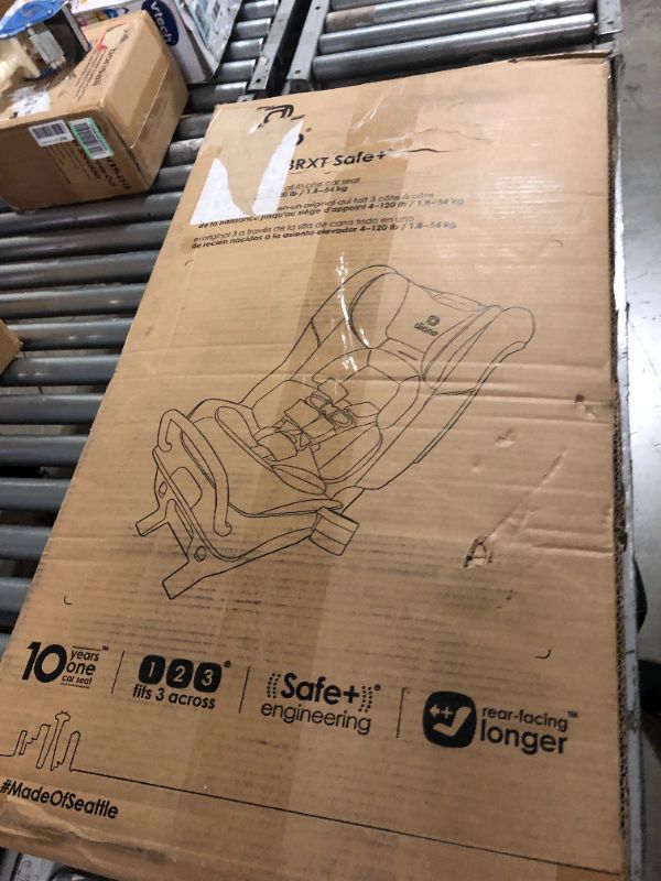 Photo 1 of Diono Radian 3RXT Safe+, 4-in-1 Convertible Car Seat, Rear and Forward Facing, Safe Plus Engineering, 3 Stage Infant Protection, 10 Years 1 Car Seat, Slim Fit 3 Across, Gray Slate 3RXT Safe+ Gray Slate