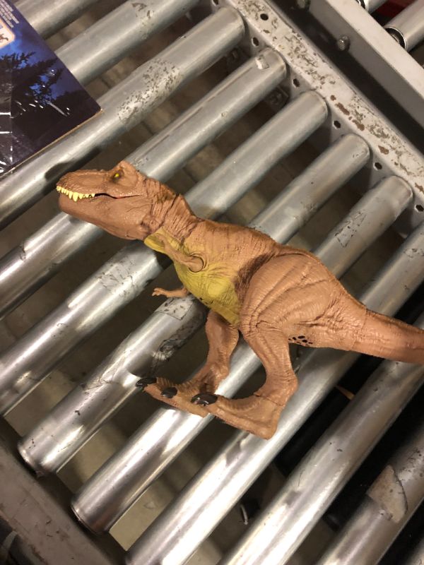 Photo 2 of ?Jurassic World Dominion Dinosaur T Rex Toy, Thrash ‘N Devour Tyrannosaurus Rex Action Figure with Sound and Motion???? Frustration Free Packaging