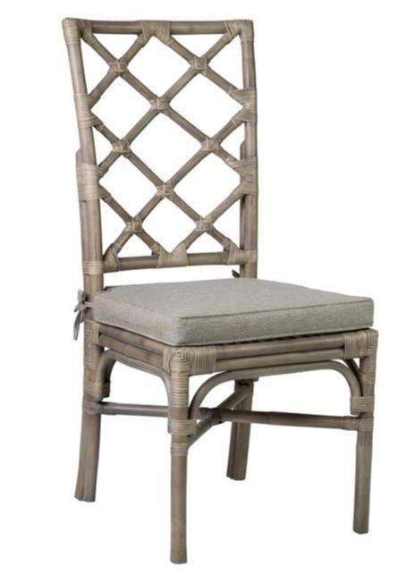 Photo 1 of East at Main Set of 2 Casual Polyester Blend Dining Side Chair (Rattan Frame)
