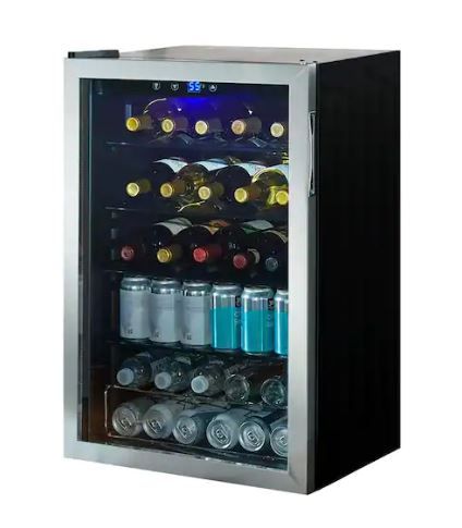 Photo 1 of 4.3 Cu. ft. Wine and Beverage Cooler in Stainless Steel
