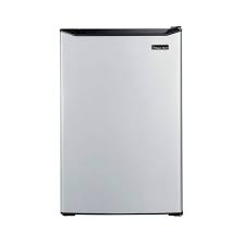 Photo 1 of 4.5 cu. ft. 2 Door Mini Fridge in Stainless Look with Freezer
