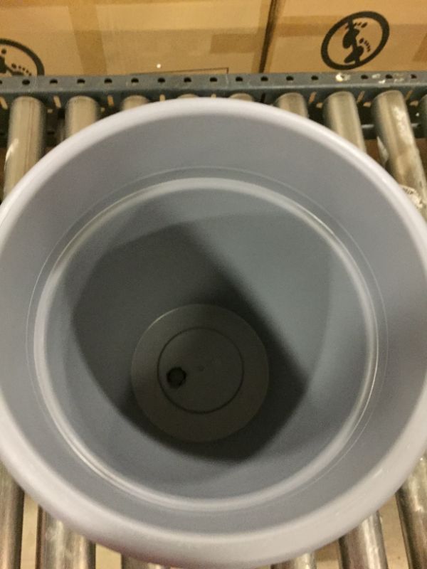 Photo 2 of 12in grey plastic pot with optional drain 