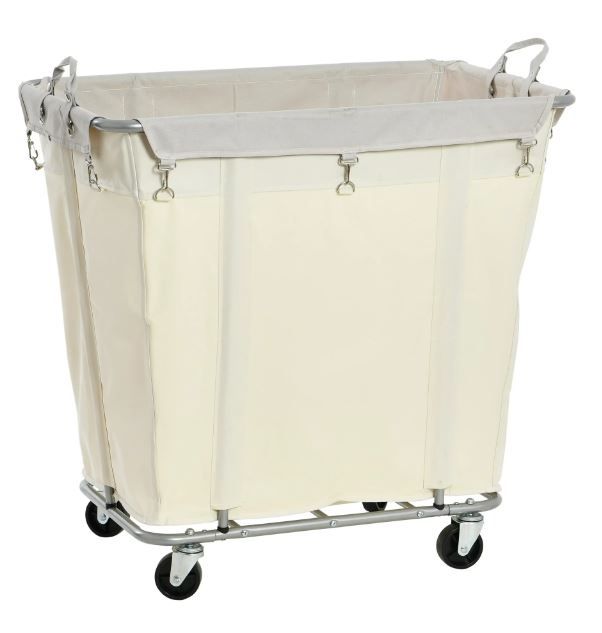 Photo 1 of Household Essentials Commercial Laundry Cart - 19.7"L x 32.3"W x 30.5"H Silver
