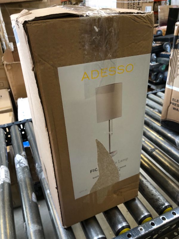 Photo 3 of Adesso 5177-22 Fiona Table Lamp, 23 in, 60W, Brushed Steel Finish, 1 Modern Lamp Table Lamp Brushed Steel