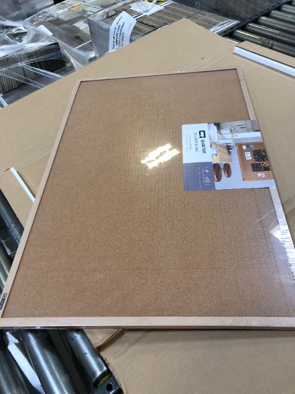 Photo 2 of Quartet Cork Board Bulletin Board, 2' x 3' Framed Corkboard, Oak Frame, Decorative Hanging Pin Board, Perfect for Office & Home Decor, Home School Message Board or Vision Board (35-380352)