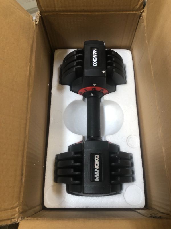 Photo 2 of Adjustable Dumbbells 25/55LB Single Dumbbell Weights, 5 in 1 Free Weights Dumbbell with Anti-Slip Metal Handle, Suitable for Home Gym Exercise Equipment 25LB-1pc