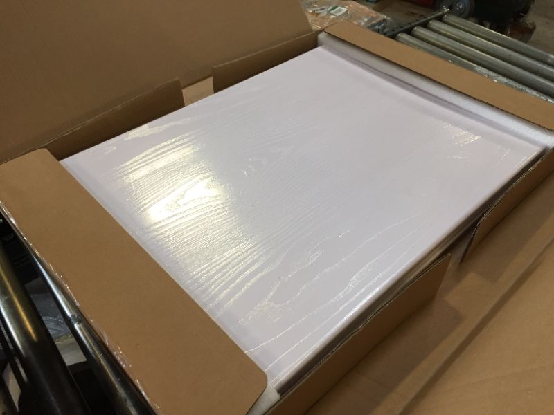 Photo 1 of 2 ft. x 16 in. Decorative Shelf Cover - White
