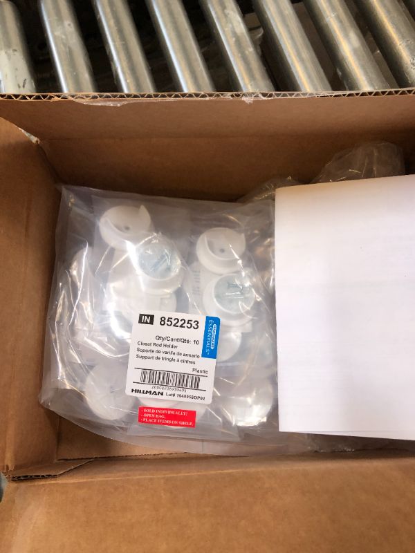 Photo 2 of 1-3/8 in. Plastic Pole Socket Set in White (10-Pack)
