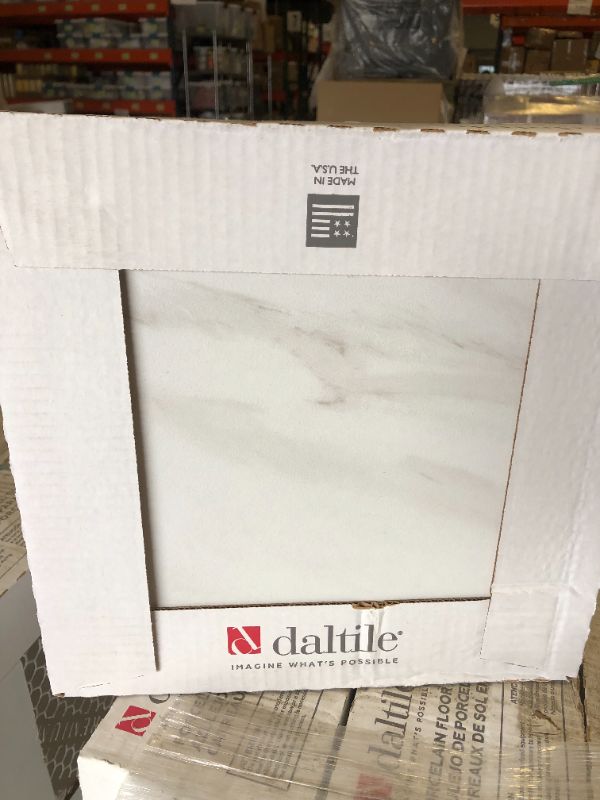 Photo 2 of 36 CASES OF Daltile Selwyn Bianco Calacatta 12 in. x 12 in. Glazed Porcelain Floor and Wall Tile (14.55 sq. ft. / Case) 523.8 SQ FT TOTAL!!!