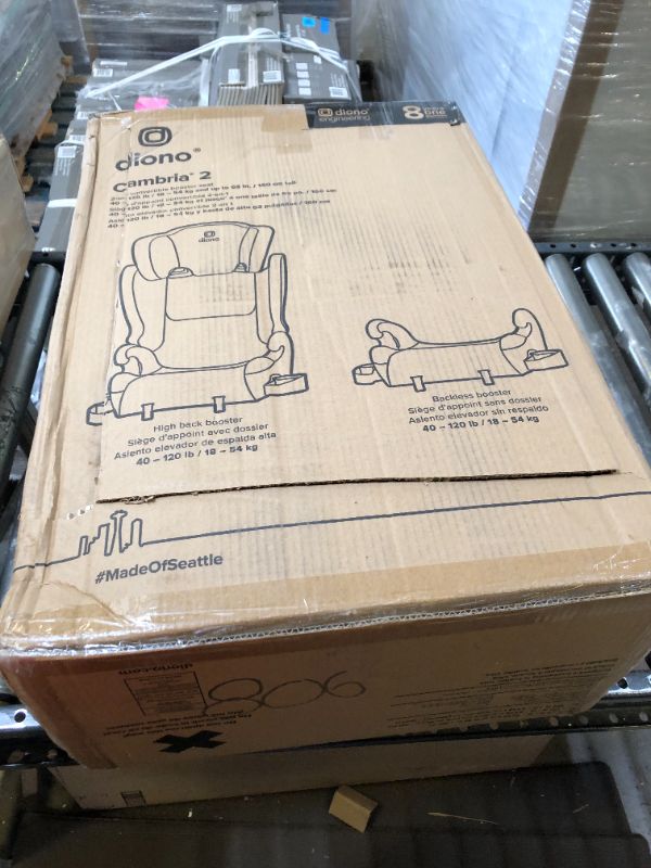 Photo 1 of Diono Cambria 2 XL 2022, Dual Latch Connectors, 2-in-1 Belt Positioning Booster Seat, High-Back to Backless Booster with Space and Room to Grow, 8 Years 1 Booster Seat, Black NEW! Black