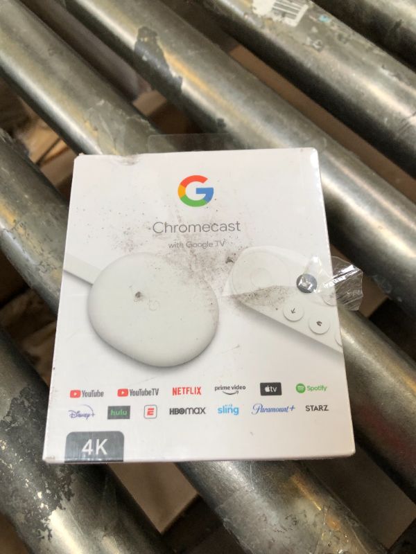 Photo 2 of Chromecast with Google TV (4K)- Streaming Stick Entertainment with Voice Search - Watch Movies, Shows, and Live TV in 4K HDR - Snow Chromecast (4K)