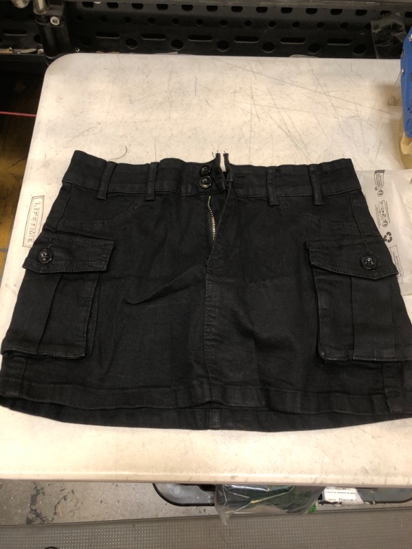 Photo 1 of BLACK DENIM SKIRT ( SIZE: LARGE)