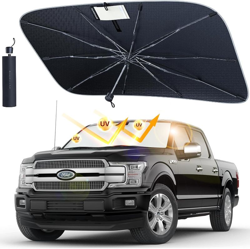 Photo 1 of (2023 Upgraded) andobil Car Windshield Sun Shade Umbrella -Super Heat Insulation Protection- Foldable Sunshade for Car Windshield -Car Accessories Interior -Easy to Use-Out Keeps Car Cool - Large

