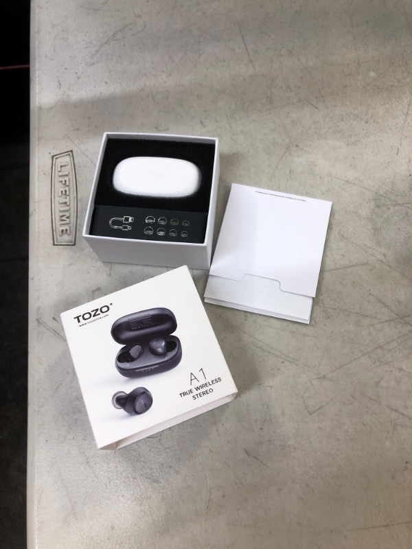 Photo 2 of TOZO A1 Mini Wireless Earbuds Bluetooth 5.3 in Ear Light-Weight Headphones Built-in Microphone, IPX5 Waterproof, Immersive Premium Sound Long Distance Connection Headset with Charging Case, White