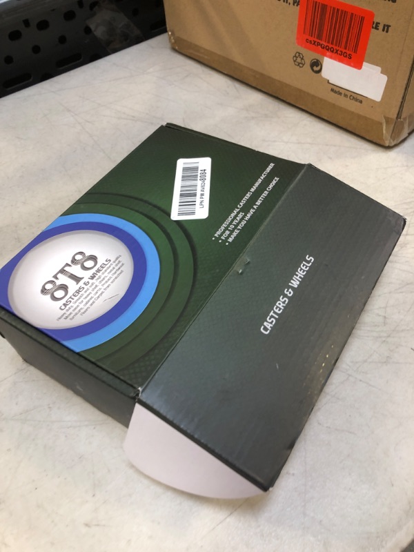Photo 3 of 8T8 3 Inch Rubber Caster Wheels Heavy Duty with Brakes, 1/2''-13 x 1" Threaded Stem Casters Set of 4 (Screw Diameter 1/2", Length 1"), Quiet and Smooth Rolling Castors for Furniture Hardwood Floors
