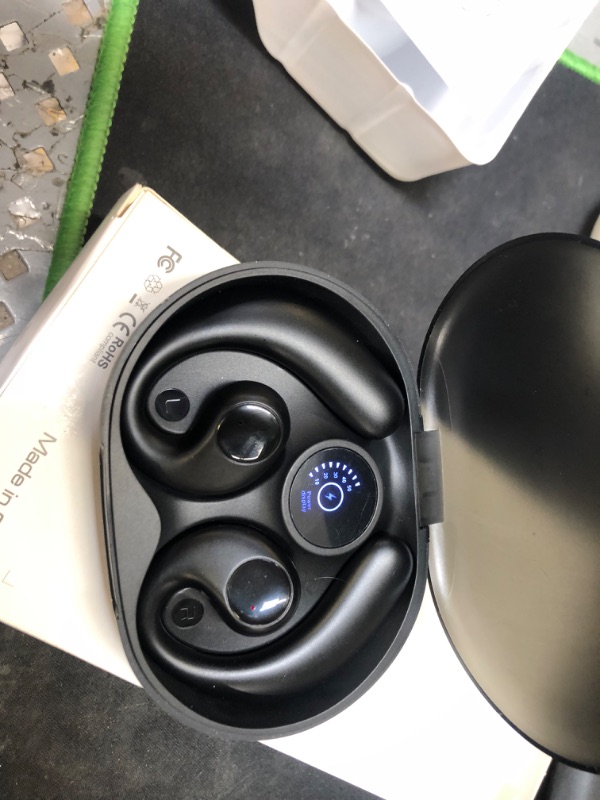 Photo 1 of APEKX Bluetooth Headphones True Wireless Earbuds with Charging Case IPX7 Waterproof Stereo Sound Earphones Built-in Mic in-Ear Headsets Deep Bass for Sport Running Black
