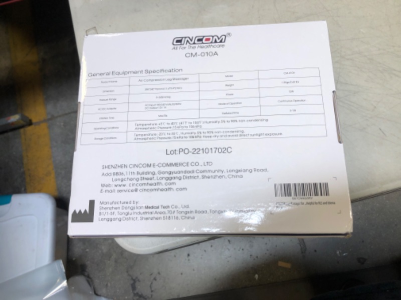 Photo 2 of CINCOM Leg Massager for Circulation Air Compression Calf Massager with 2 Modes 3 Intensities and Helpful for RLS and Edema Muscles Relaxation?FSA or HSA Approved?