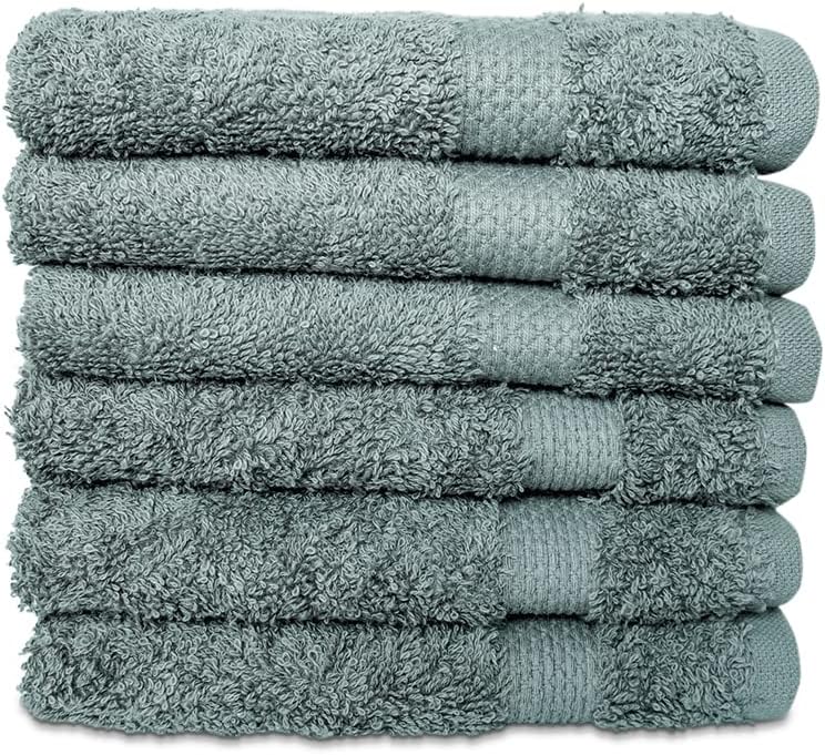 Photo 1 of (SIMILAR ITEM) Hencely Premium 6-Pack Washcloths 12x12 Inches Soft Turkish Cotton High Absorbent and Quick Dry Dishtowel for Kitchen and Bath (Wash Cloth 6 Pack, Dark Green)
