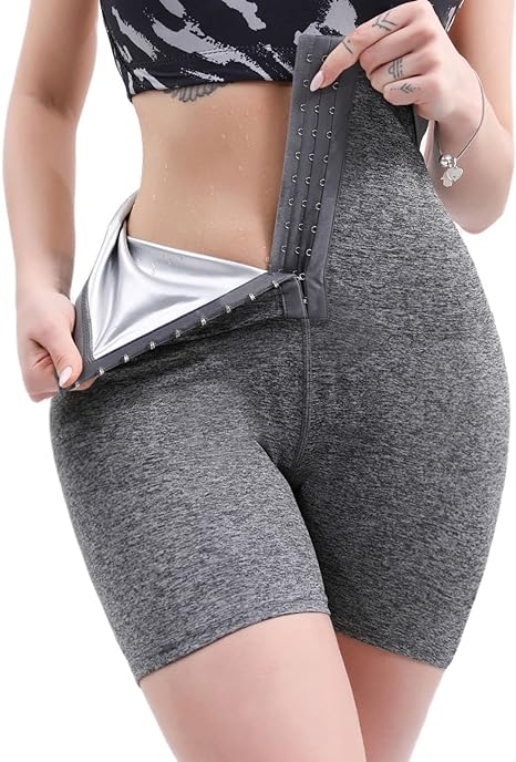 Photo 1 of Body Shaper Sauna Slimming Pants Hot Thermo High Waist Fat Burning Sweat Capris Workout Shapers for Weight Loss
