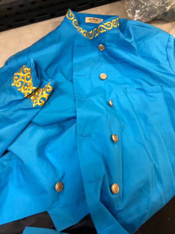 Photo 1 of AFRIPRIDE MENS COAT/SHIRT AND PANTS BLUE SIZE XL