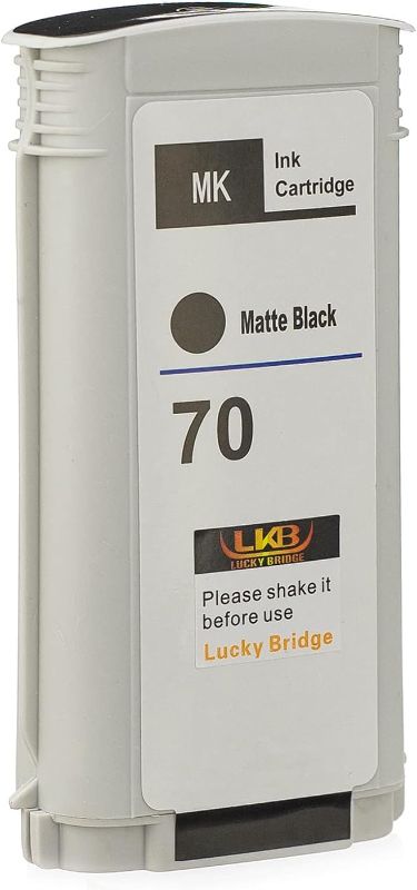 Photo 1 of LKB Compatible HP70MK Matte Black Ink Cartridge Replacement with 130ML Use with HP Designjet Z2100 Z5200 Z3200 Z3100 Z5400 ( HP70MK ) –US
