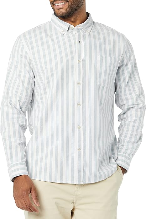 Photo 1 of Goodthreads Men's Slim-Fit Long-Sleeved Stretch Oxford Shirt with Pocket
