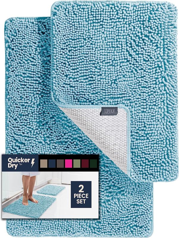 Photo 1 of 2 Piece Bathroom Rugs Bath Mat Set 