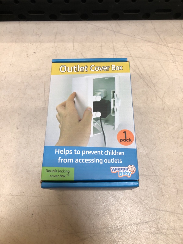 Photo 2 of Baby Safety Outlet Cover BOX [Patent Pending] Double Lock for Much Better Toddler Proofing, Easier Operation, Simple 3 Step Install with Included Screws. Provides Extra Space Inside for Plugs,Adapters White 1 Count (Pack of 1)