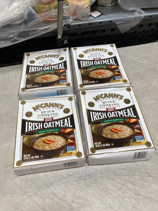 Photo 2 of  ( 4 COUNT ) McCann's Irish Oatmeal Rolled Oats, Quick Cooking - 16 oz box ( EXP: 10/11/23) 