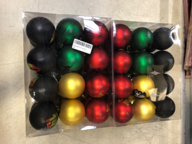 Photo 2 of [LOT OF 2] 12 Pieces Juneteenth Hanging Balls Ornament Black History Month Ball Decor Juneteenth Hanging Tree Decor for African American Festival Holiday Party Decorations
