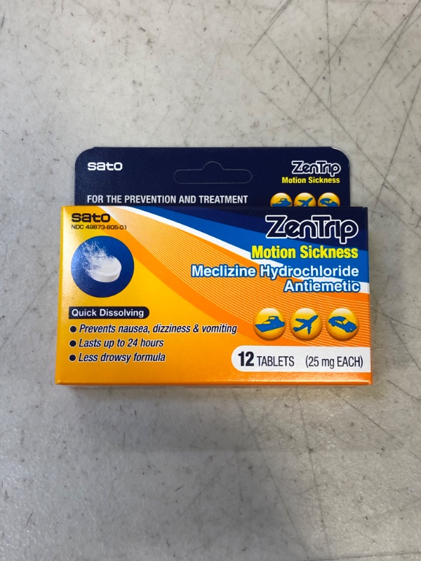 Photo 2 of ZenTrip Motion Sickness Tablets, 12 Count [EXP: 11/2023]