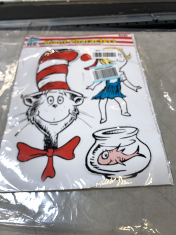 Photo 2 of Large Dr Seuss Characters 2-sided Bulletin Board Cut Out [Set of 2]