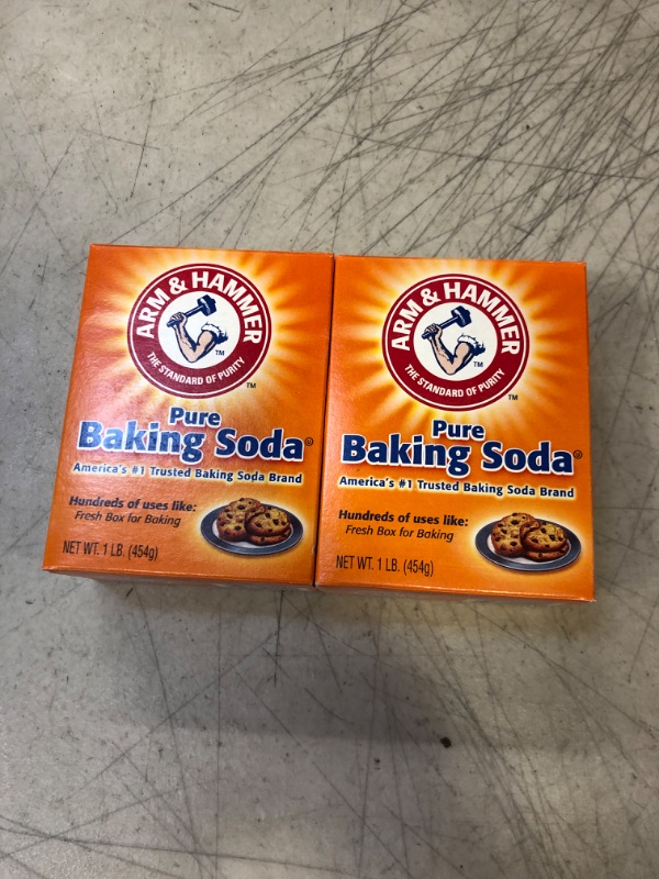 Photo 2 of [LOT OF 2] Arm & Hammer Baking Soda 1 lb / 454 g by Arm & Hammer [EXP: 07/2026]
