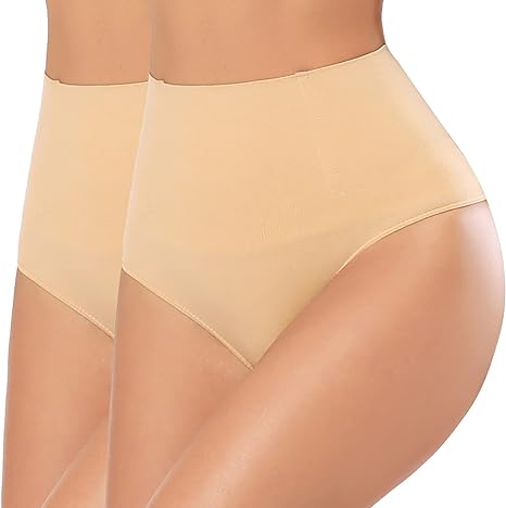 Photo 1 of [LOT OF 2] Seamless Thong 2PK Shapewear for Women MEDIUM High Waisted Panties Underwear Tummy Control Body Shaping Waist Shaper
