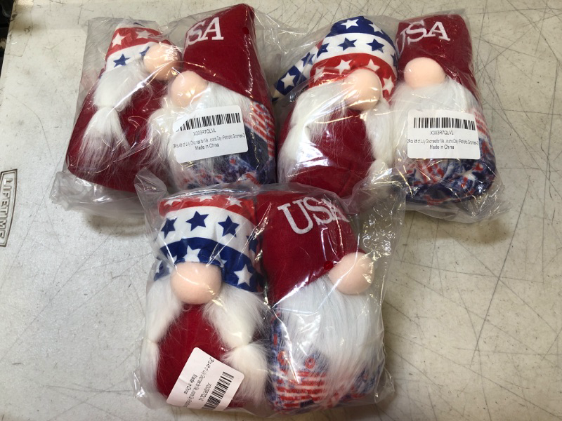 Photo 1 of [LOT OF 3] Keep Sunday 2Pcs 4th of July Gnomes Patriotic Couple Tomte for American Independence Day 4th of July Gift,Handmade Memorial Day Elf Scandinavian Folklore Home Ornaments Home Decorations
