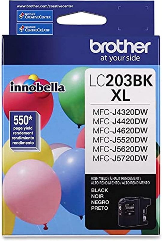 Photo 2 of [Lot of 3]Brother Printer LC203C High Yield Ink Cartridge, Cyan, Magenta, Yellow
