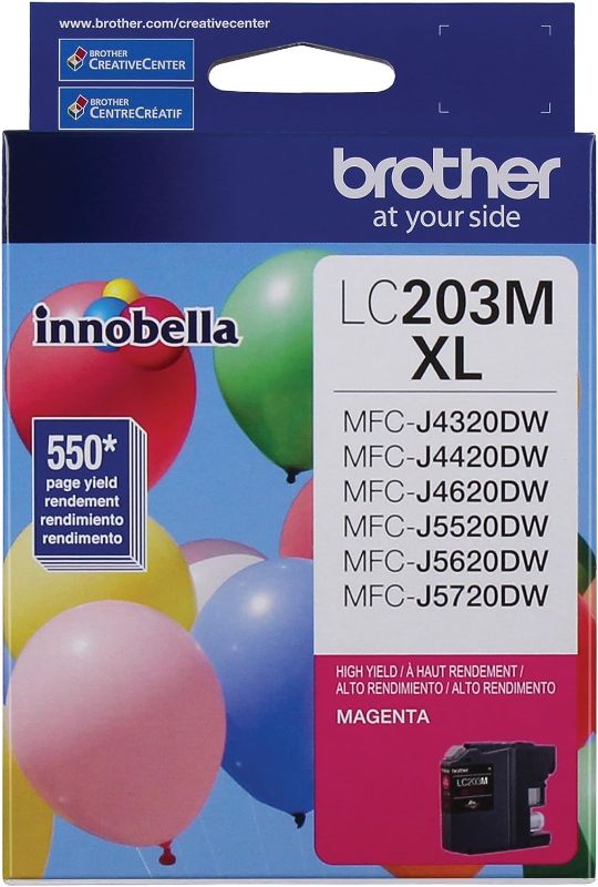 Photo 3 of [Lot of 3]Brother Printer LC203C High Yield Ink Cartridge, Cyan, Magenta, Yellow
