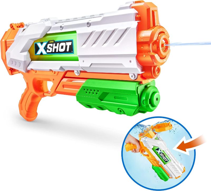 Photo 1 of [LOT OF 2] X-Shot Fast-Fill Water Blaster by ZURU, Watergun for Summer, XShot Squirt Gun Soaker (Fills with Water in just 1 Second!) Big Water Toy for Children, Boys, Teen, Men (Medium)
