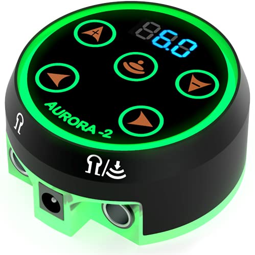 Photo 1 of Aurora II Professional Tattoo Machine Power Supply- Touchscreen, Digital Display & Color LEDs (Black)
