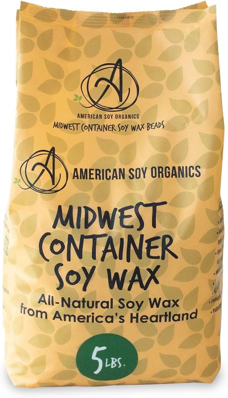 Photo 1 of American Soy Organics - 100% Midwest Soy Container Wax Beads for Candle Making (5 Pound Bag)
