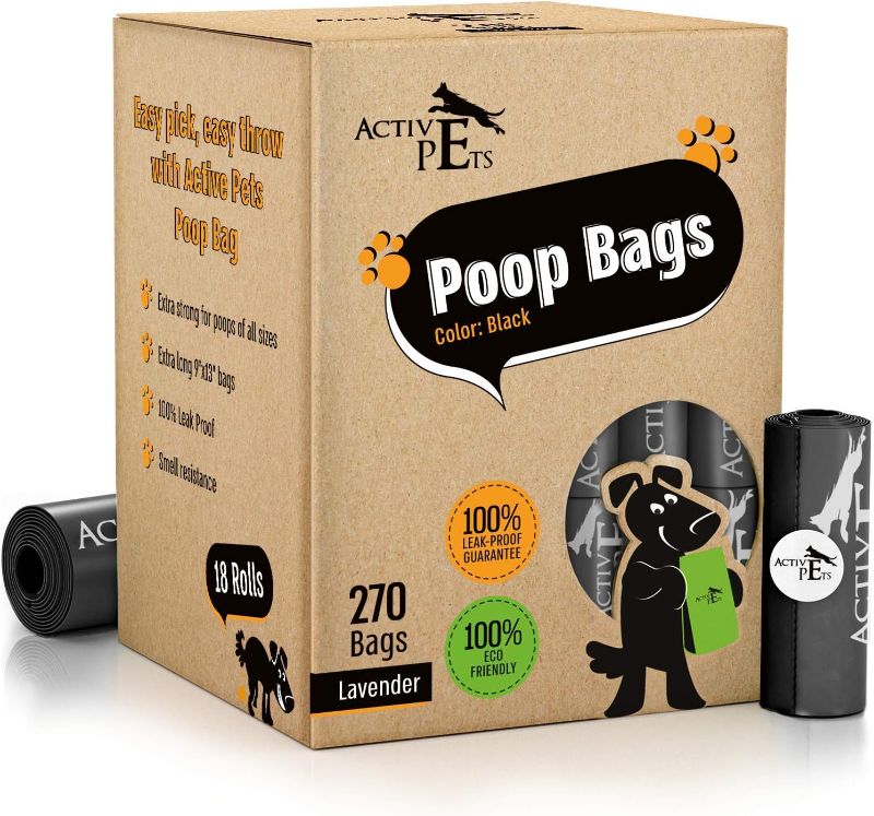 Photo 1 of Active Pets Dog Poop Bag, Extra Thick Dog Waste Bags, Leak-Proof Dog Bags For Poop, Easy-Tear Dog Poop Bags, Strong Doggy Poop Bags, Lavender-Scented Dog Waste Bags Eco-Friendly Doggie Bags For Poop
