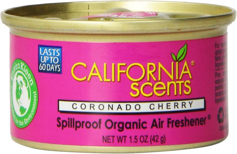 Photo 1 of [PACK OF 4] California Scents Spillproof Organic Air Freshener, Coronado Cherry, 1.5 Ounce Canister