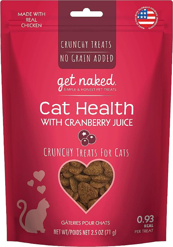 Photo 1 of 2 PACK- Get Naked Urinary Health Crunchy Treats For Cats, Cranberries, (1 Pouch), 2.5 Oz- BEST BY-11/12/2024
