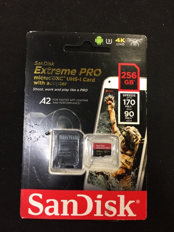 Photo 2 of SanDisk Extreme Pro Micro SDXC UHS-I U3 A2 V30 Memory Card (256GB)
