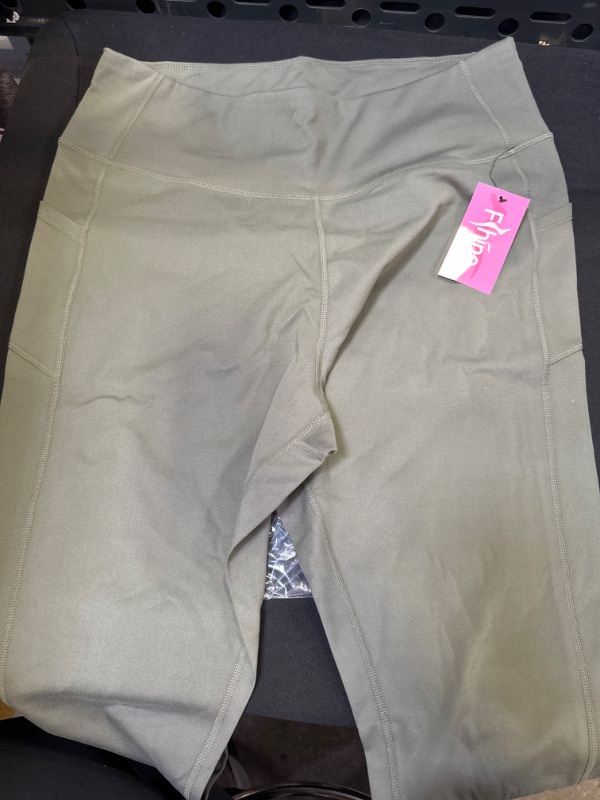 Photo 1 of FSHINE WOMENS LEGGINGS (GREEN) SIZE 1XL