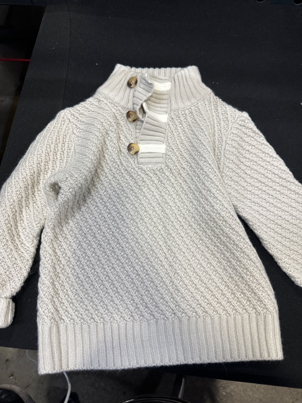 Photo 1 of BOYS KNITTED COLLAR SWEATER SIZE 100