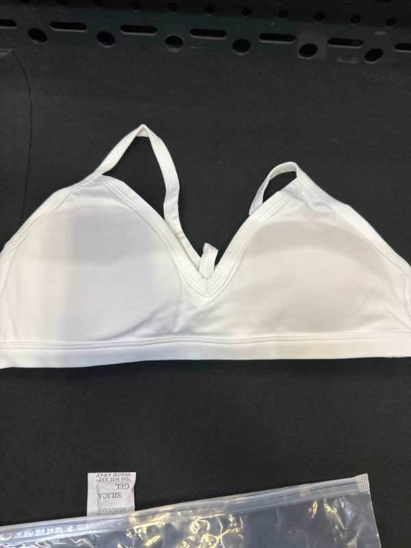 Photo 1 of AOXJOX WOMENS WHITE SPORTS BRA SIZE M